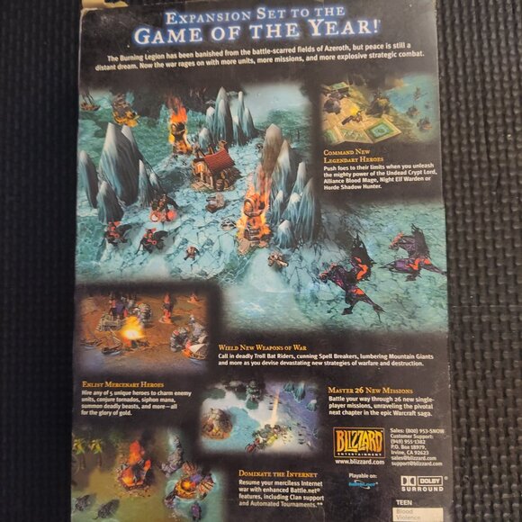 PC WarCraft 3 Boxed Frozen Throne Expansion Set w/ Reign of Chaos Expansion - Picture 3 of 4